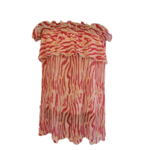 Pleated Ruffled Fashion Top  Size Small